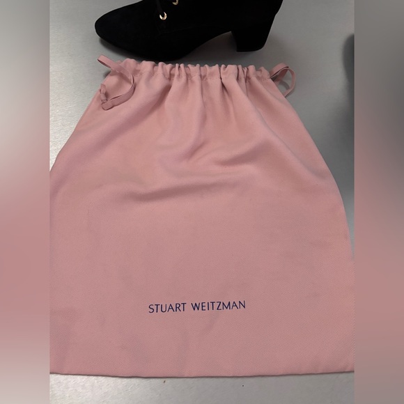 Stuart Weitzman  Black Lace-Up Ankle Boots 7.5 - Picture 12 of 15